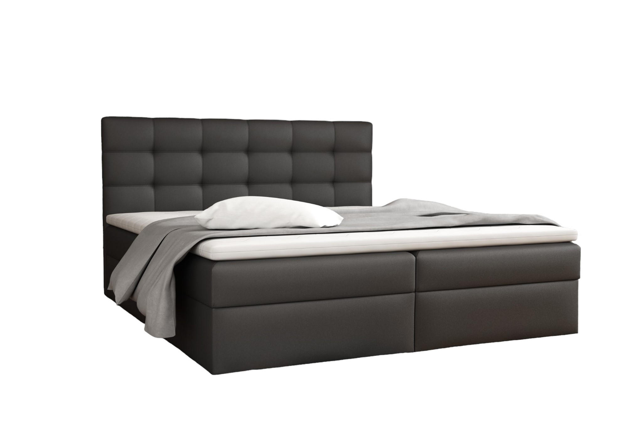 BOXBETT Doriano In Kunstleder Soft - Schwarz, Holzwerkstoff/Textil (200/200cm) - Fun Möbel