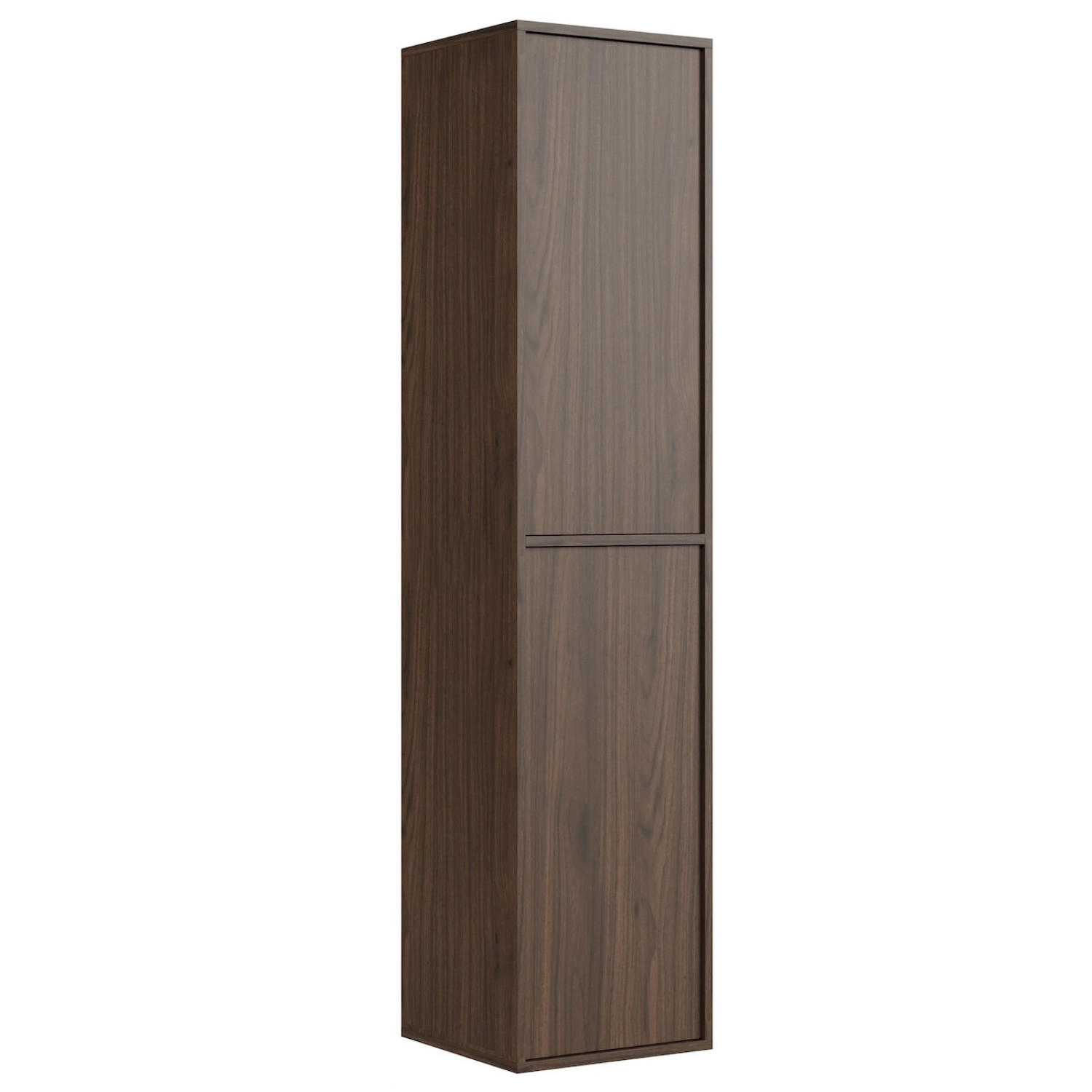 BADEZIMMERSCHRANK Mali mit 2 Türen Walnuss Braun - 38 x 33 x 160 cm - Walnussfarben, Holz (33/170/38cm) - Badplaats