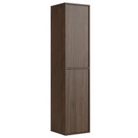 BADEZIMMERSCHRANK Mali mit 2 Türen Walnuss Braun - 38 x 33 x 160 cm - Walnussfarben, Holz (33/170/38cm) - Badplaats