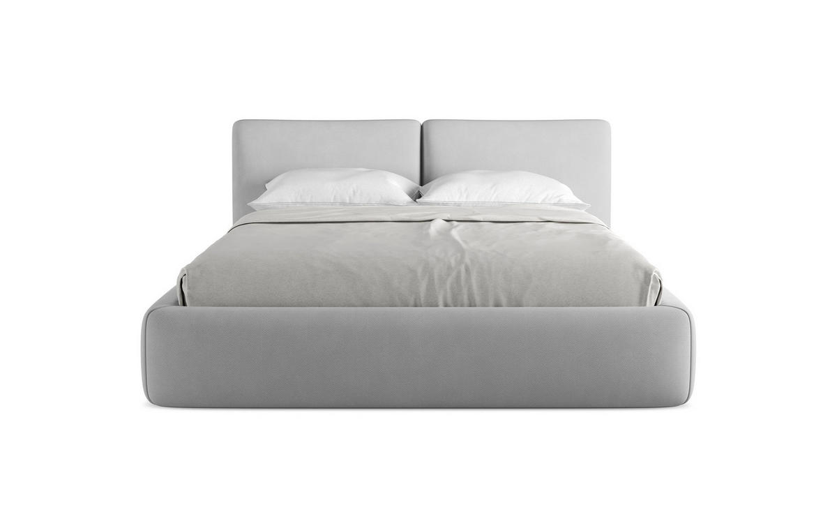 POLSTERBETT mit Bettkasten und Lattenrost 180x228 Grau - Schwarz/Graphitfarben, Kunststoff/Textil (160/200cm) - Makamii