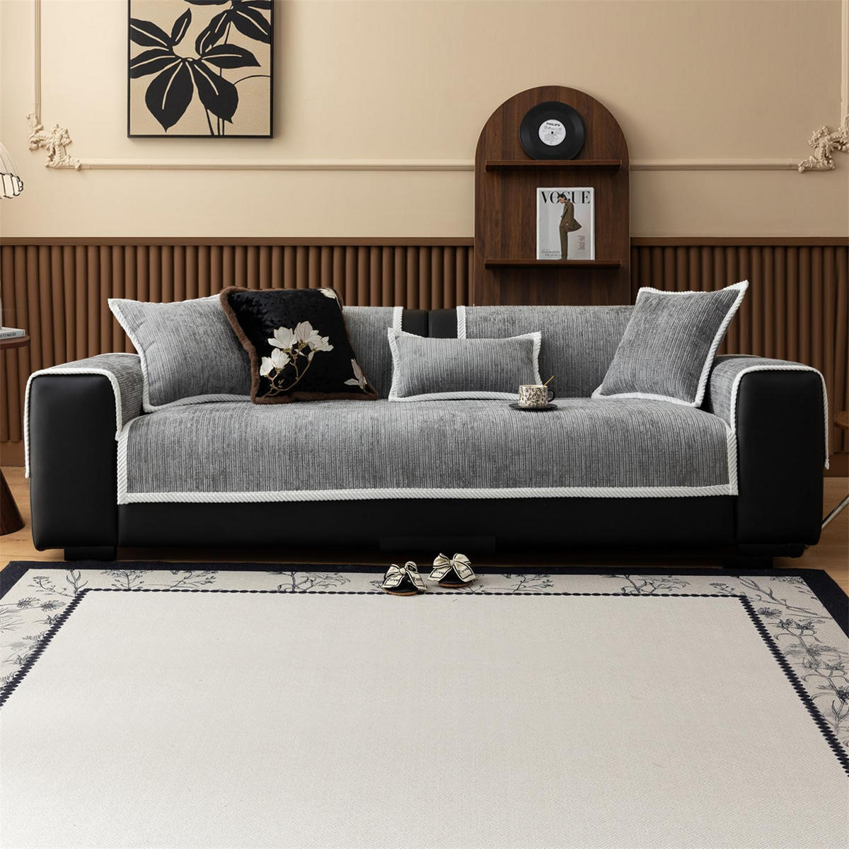 SOFAÜBERWURF ‎Chenille, Hellgrau 1 Stück - Hellgrau, Textil (70/210cm) - Kaket