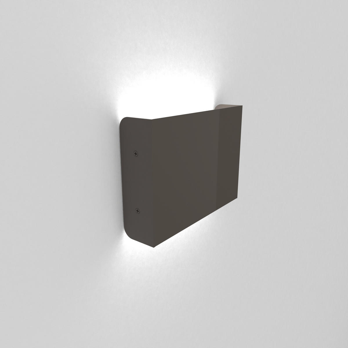 LED-WANDLEUCHTE - Graubraun, Metall (15.4/11/3.6cm) - Lumicom