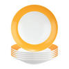 SUPPENTELLER Liberty Pure Colors Mango Orange ø 23,5 cm 6er Set - Orange, Keramik (23.6cm) - Seltmann Weiden