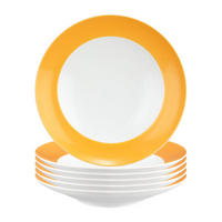 SUPPENTELLER Liberty Pure Colors Mango Orange ø 23,5 cm 6er Set - Orange, Keramik (23.6cm) - Seltmann Weiden