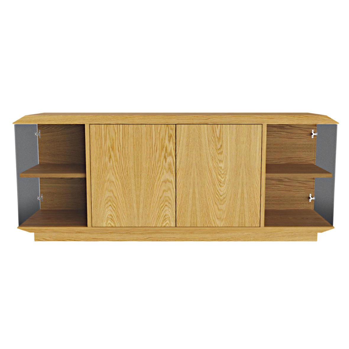 TV-SCHRANK aus Holz zum Wohnzimmer CARMEN - Eichefarben, Holz (160/65/45cm) - Rawood Furniture