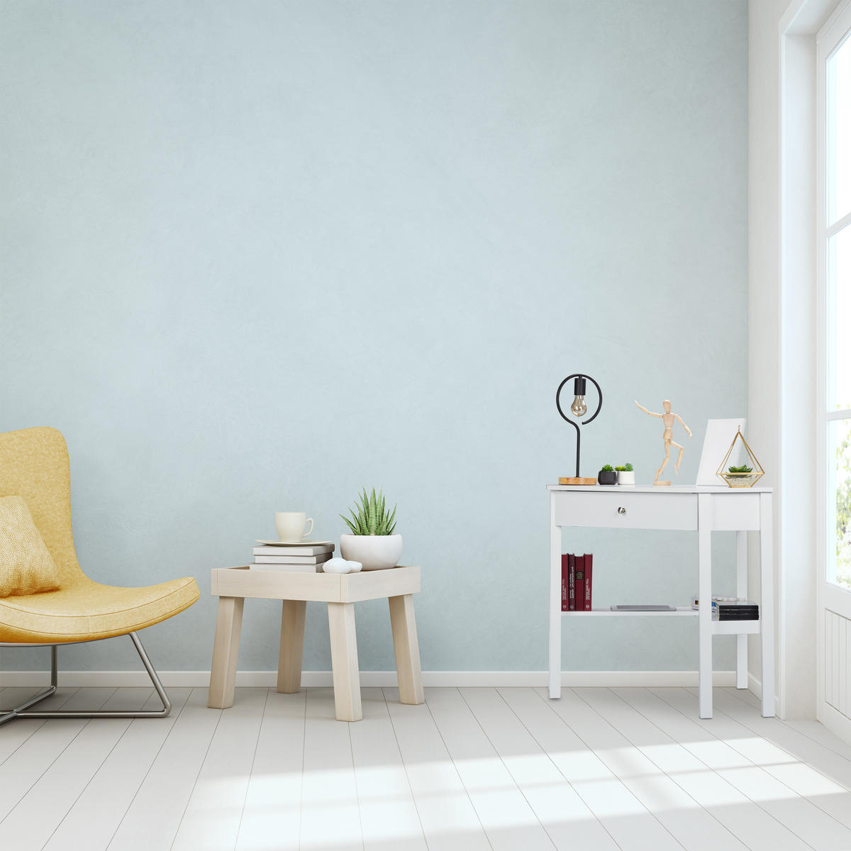 ROHOVÝ stôl - biela, kompozitné drevo (72/107/76cm) - Relaxdays