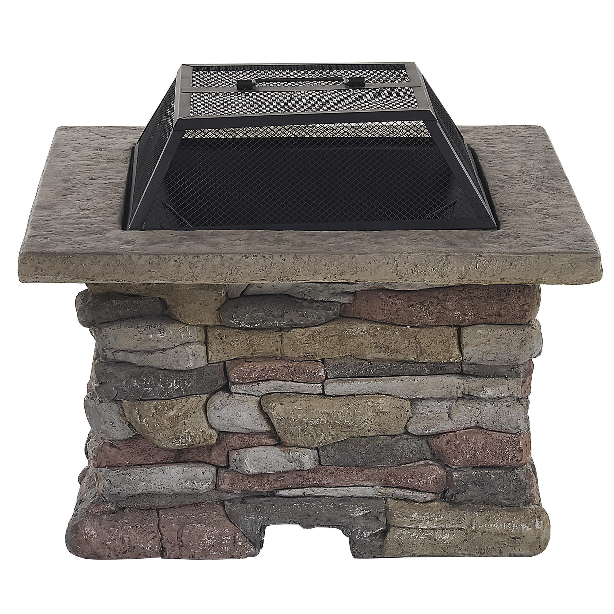 FEUERSTELLE hellgrau Leichtbeton rechteckig Kelud - Grau, Stein (72/47/73cm)