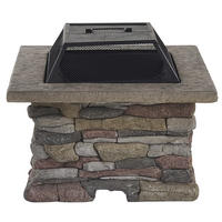 FEUERSTELLE hellgrau Leichtbeton rechteckig Kelud - Grau, Stein (72/47/73cm)
