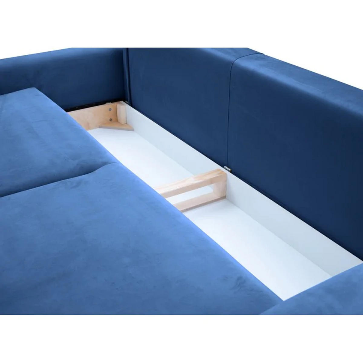 SCHLAFSOFA ANES, Sofa mit Schlaffunktion und Bettkasten, Farbe: Blau, Velourstoff - Blau, Textil (244/92/102cm) - Sepro Meble