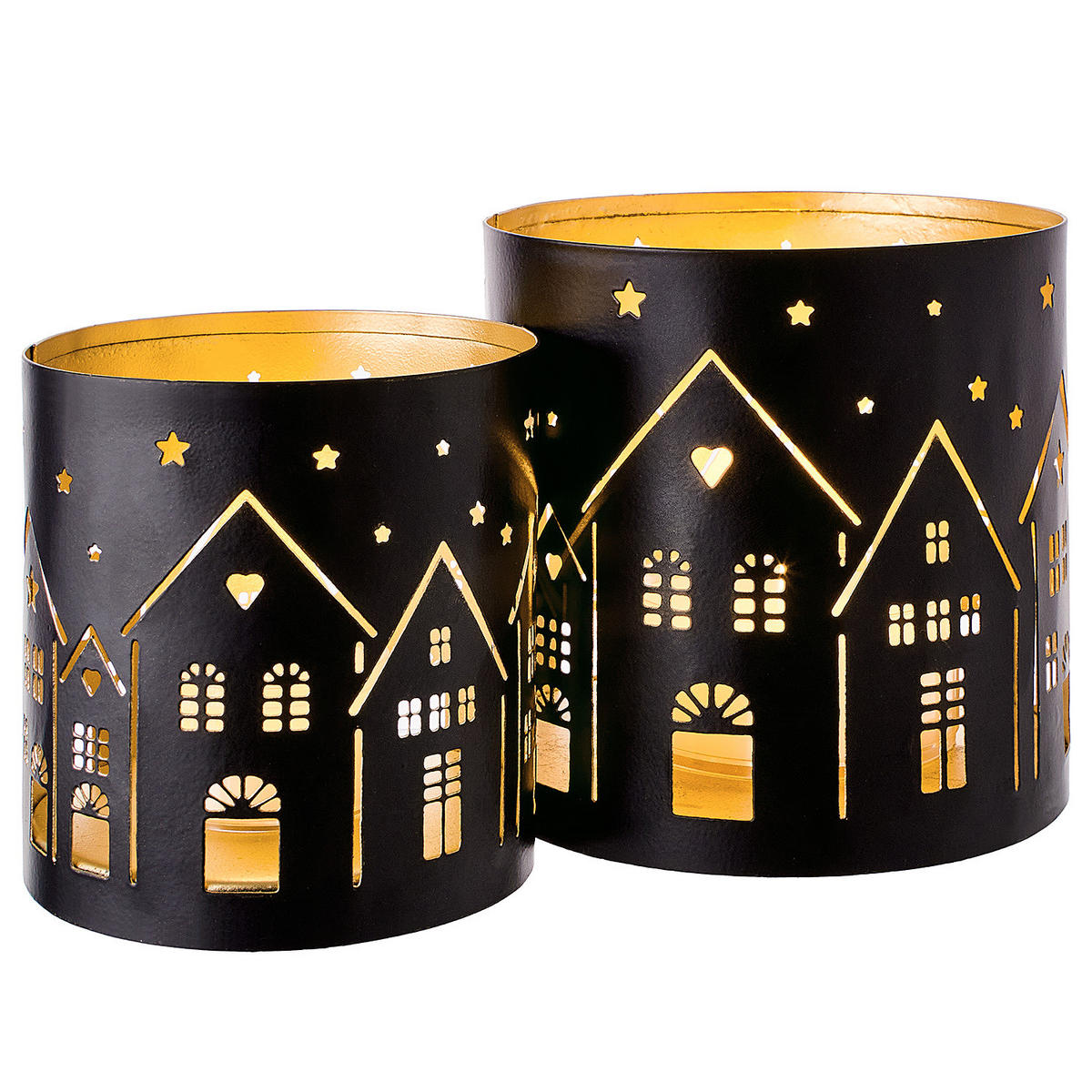 WINDLICHT Luminous - Schwarz, Metall (10/10/10cm) - Butlers