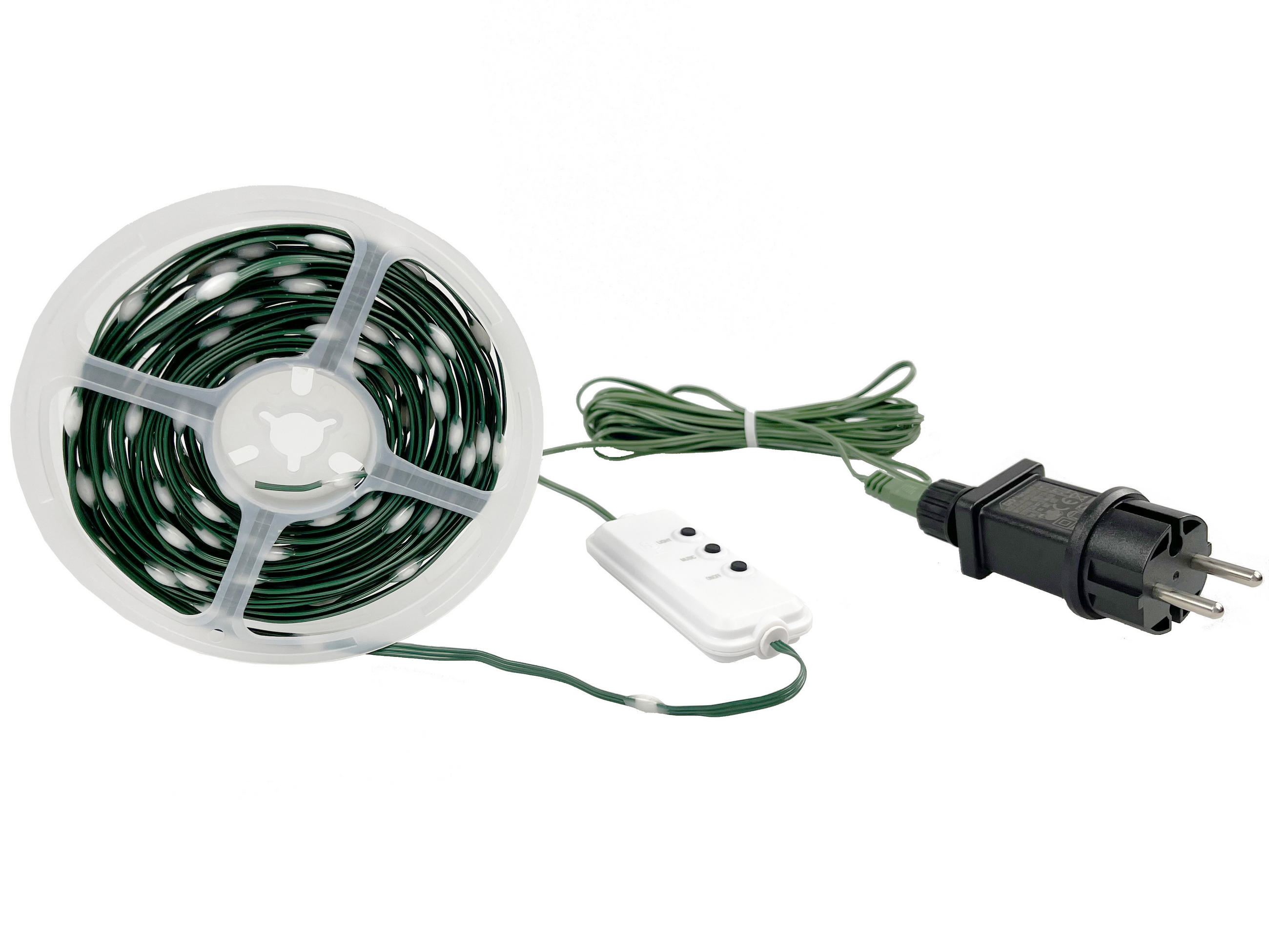LED-EFFEKTLICHTERKETTE - mit Musiksensor, 100 Mikro-LEDs, IP44 wetterfest für Innen und Außen, 10m Länge - Grün, Kunststoff (100cm) - Northpoint
