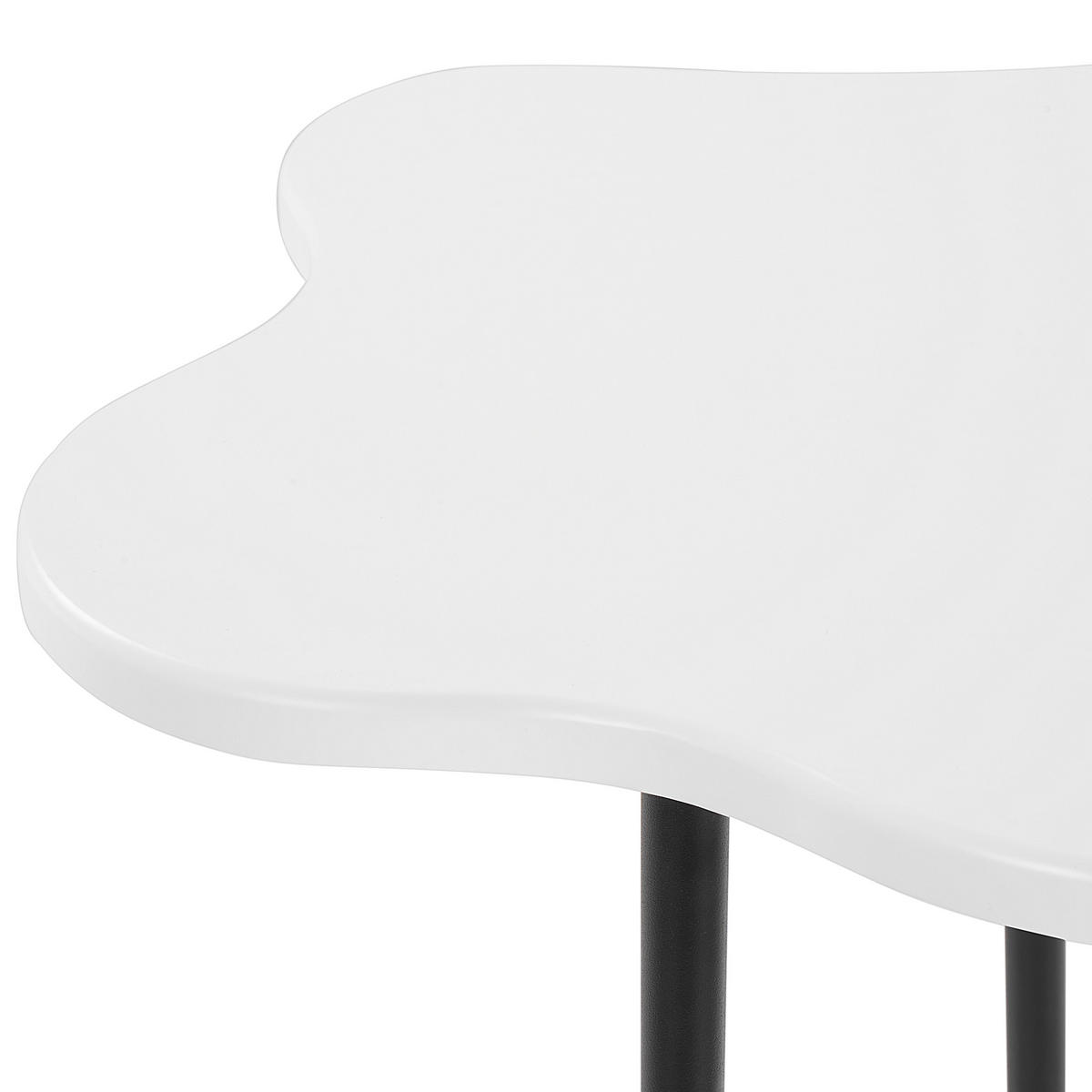 BEISTELLTISCH schwarz/weiß Wolkenform Cloud - Schwarz/Weiß, Holzwerkstoff (33/48/50cm) - Beliani