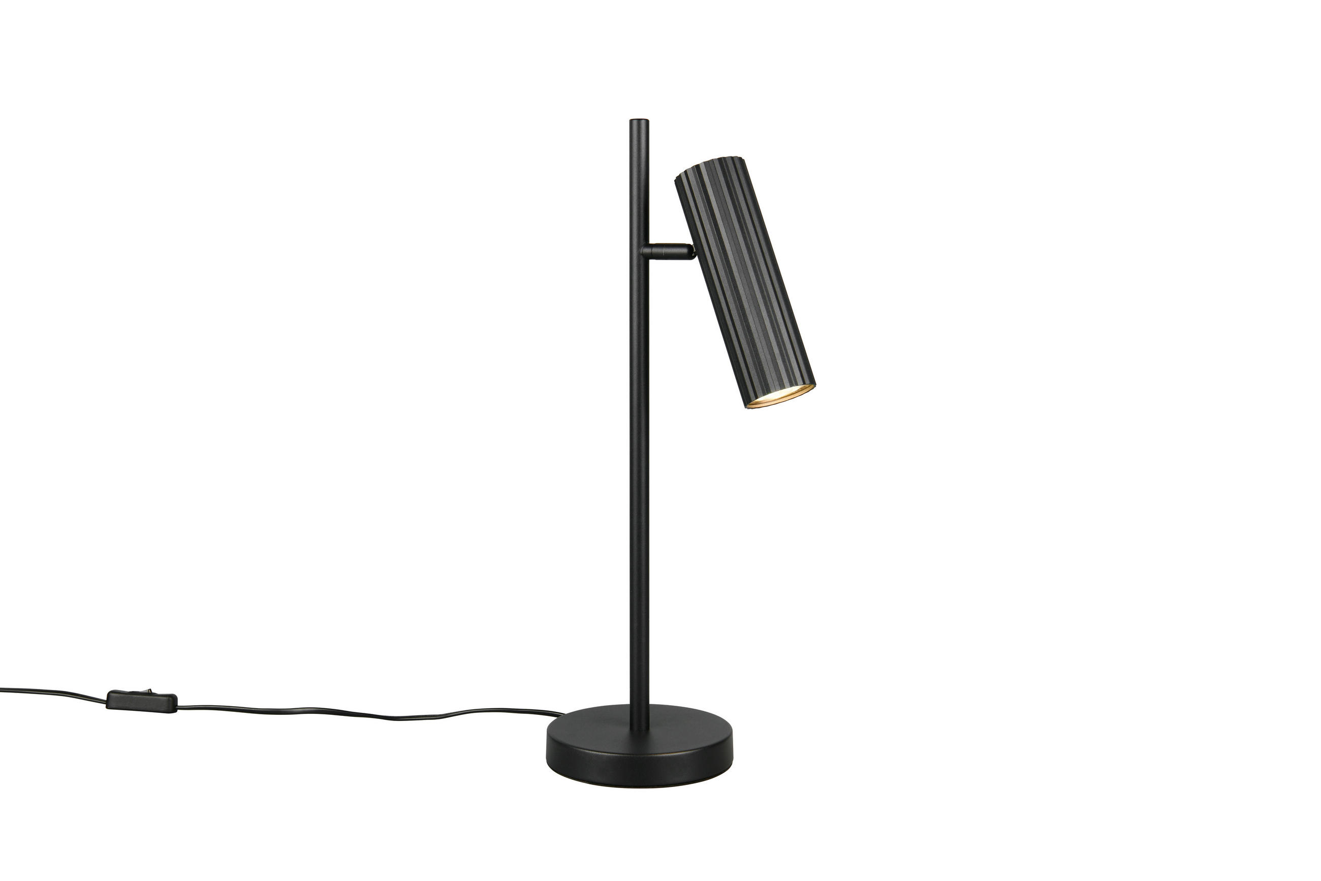 Trio Leuchten Tischlampe Schwarz 15x50x15 cm