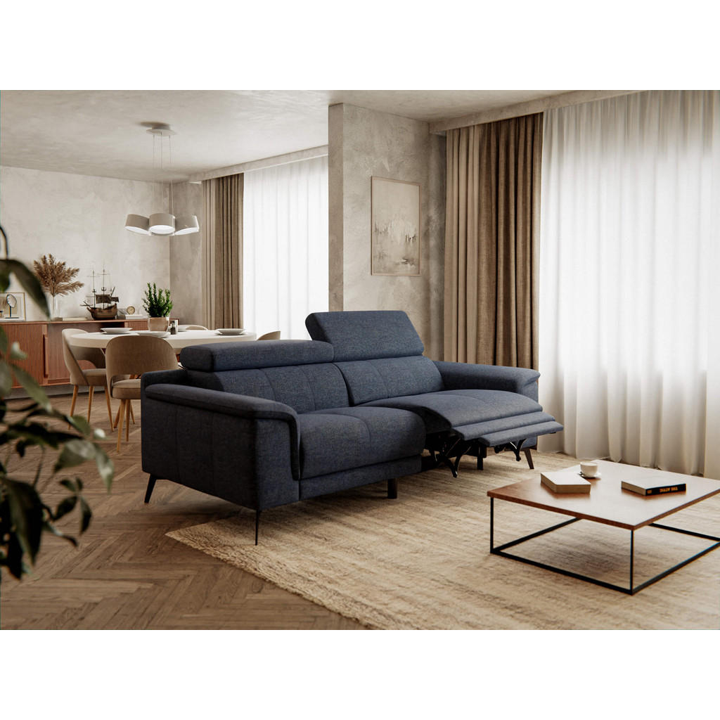 Thumbnail - Courtois Laville Relaxsofa, Dunkelblau, Textil, Rechteckig, 212x82x103 cm, Wohnzimmer, Sofas & Couches, Sofas, Heimkino ...