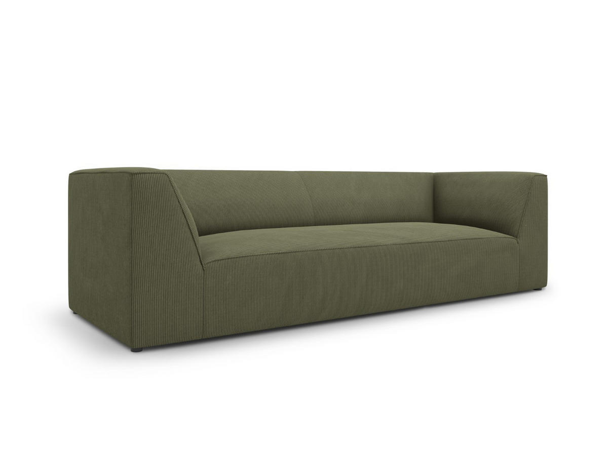 SOFA Ruby aus Cord grün 3 Sitzplätze - Grün, Textil (93/69/232cm) - Micadoni