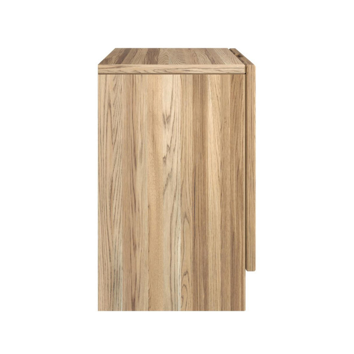 MASSIVHOLZNACHTTISCH Harmark mit Rattan-Detail, Eiche Antik - geölt - Eiche Wotan, Eichenholz/Holz (44/50/34cm) - Skandica