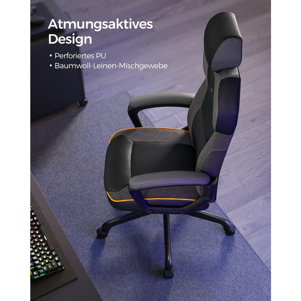 Thumbnail - Hansiro Bürostuhl, Schwarz, Kunststoff, 68x134.5x68 cm, Arbeitszimmer, Bürostühle, Drehstühle