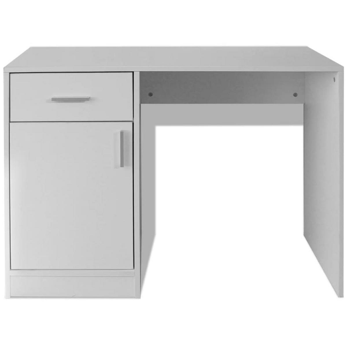 SCHREIBTISCH mit 1 Schublade, 1 Schrank 100/40/73 cm aus Holzwerkstoff, MDF Weiß - Weiß, Holz (40/100/73cm) - vidaXL