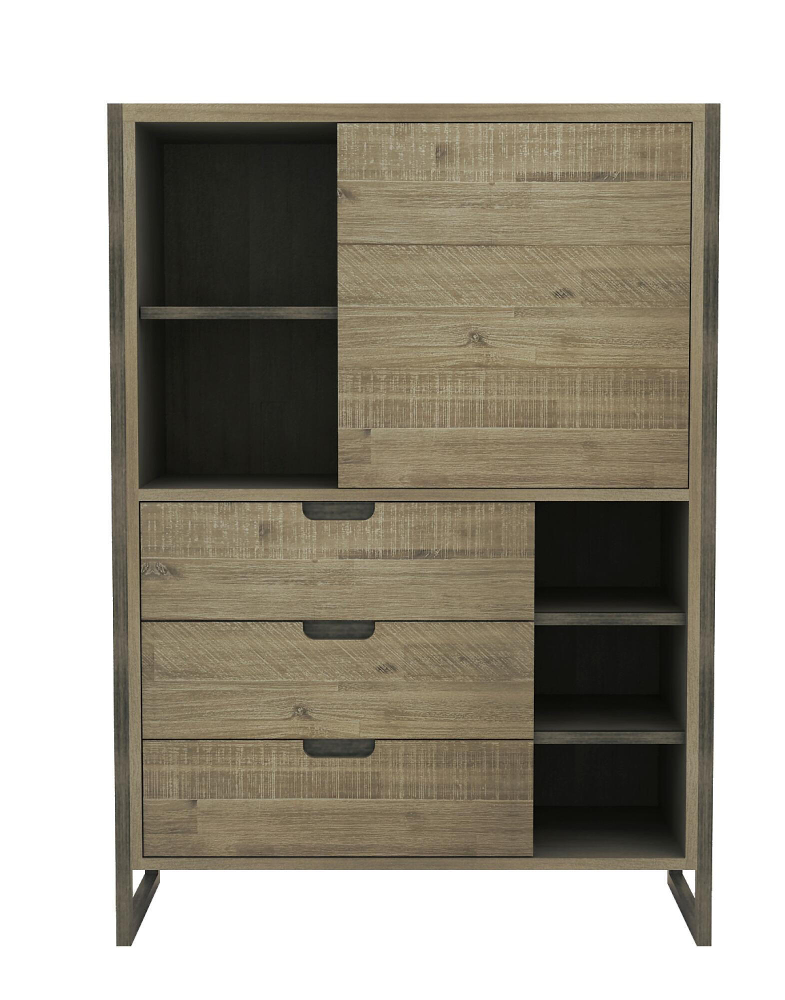 SIDEBOARD FLOW Beige 100x40x140 cm - Beige, Holz (100/140/40cm) - FURNLUX