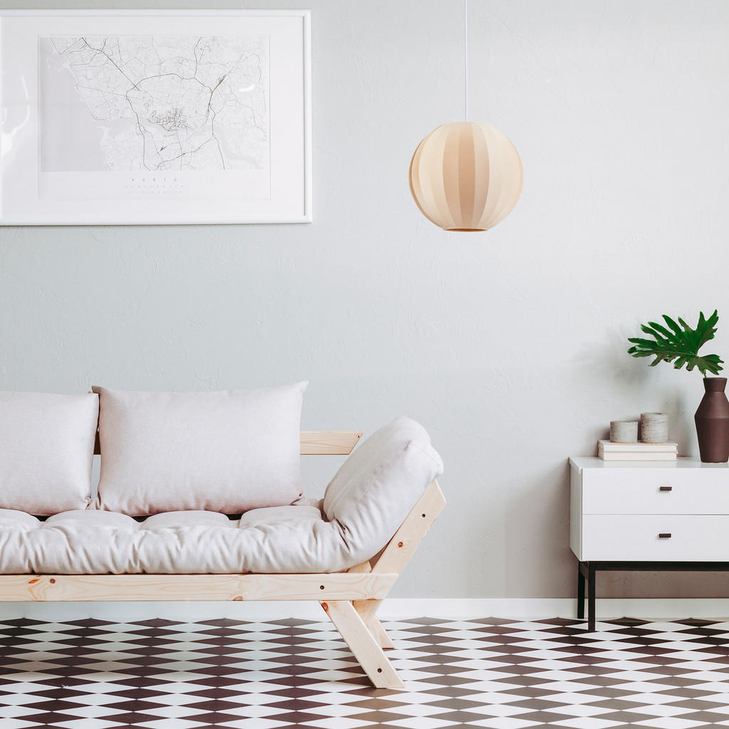 Thumbnail - Paco Home Pendelleuchte, Weiß, Beige, Metall, 30x30x30 cm, Lampen & Leuchten, Innenbeleuchtung, Hängelampen, Pendelleuch...