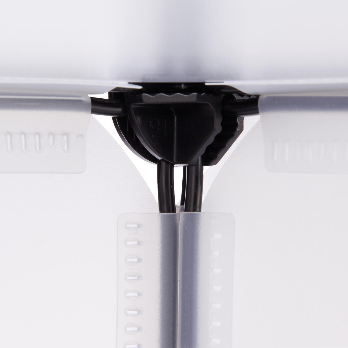 POLICOVÝ systém - priehľadné, kov/plast (96/65/32cm) - Relaxdays