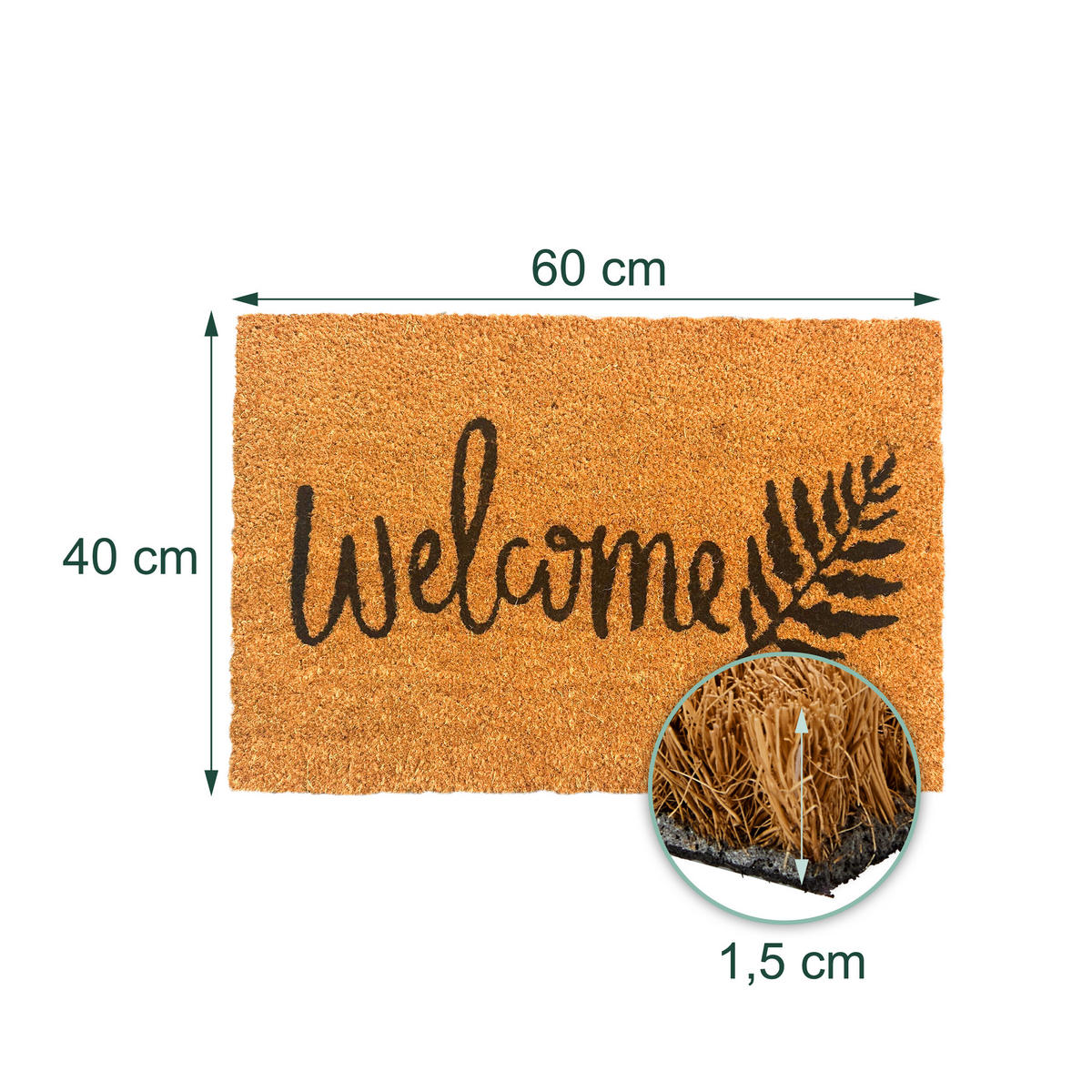 ROHOŽ - viacfarebná, textil/plast (60/40cm) - Relaxdays