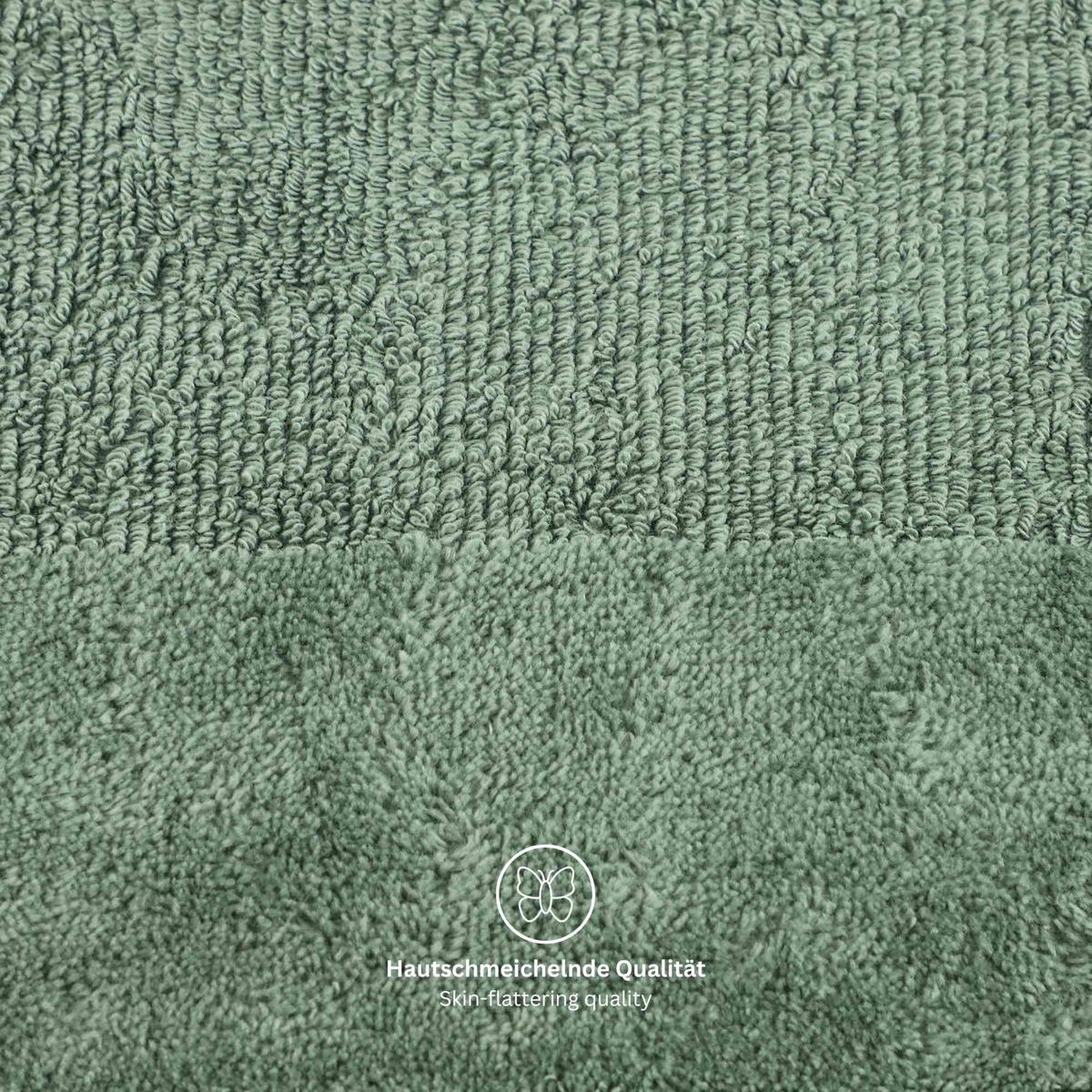 BADETUCH SENSE-2 - Grün, Textil (100/150cm) - Schöner Wohnen