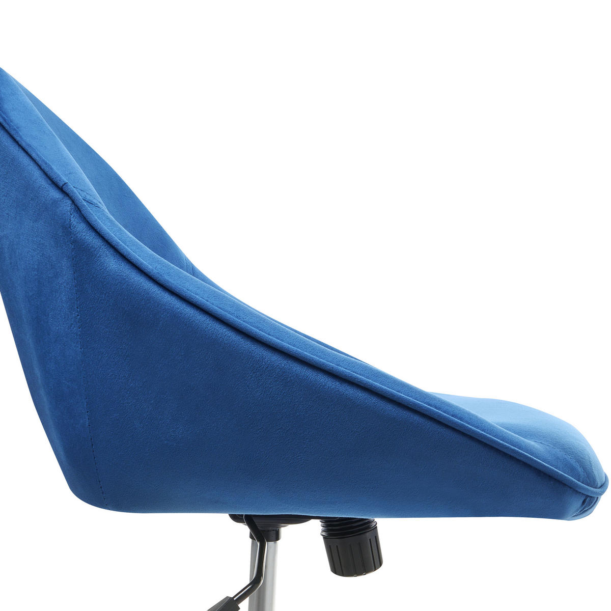 SCHREIBTISCHSTUHL Marineblau Bardsdale - Blau/Goldfarben, Textil (54/77/54cm) - Beliani