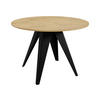 TISCH Gerda 90 - Schwarz/Naturfarben, Holzwerkstoff/Metall (90/90/76cm) - MIRJAN24