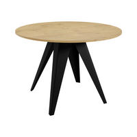 TISCH Gerda 90 - Schwarz/Naturfarben, Holzwerkstoff/Metall (90/90/76cm) - MIRJAN24
