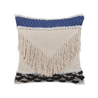 DEKOKISSEN Creme 45/45 cm Sofca - Creme, Naturmaterialien/Textil (45/45cm) - Beliani