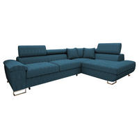 ECKSOFA Cotere Cord, Seite: Rechts - Blau, Holz/Textil (270/202cm) - MIRJAN24