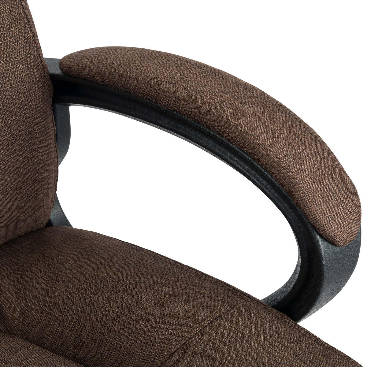 DREHSTUHL Stoff Braun - Schwarz/Braun, Kunststoff/Textil (66/106/70cm) - CLP