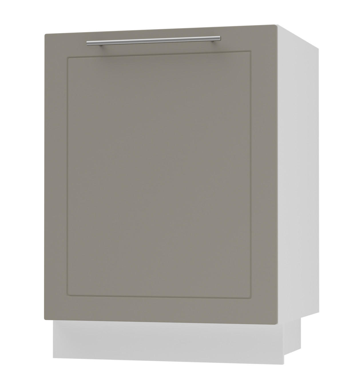 KÜCHENUNTERSCHRANK Kvantum D1D/60 Beige Matt / Weiß Matt 60 / 50 / 82cm - Beige/Weiß, Holz/Holzwerkstoff (60/82/50cm) - Feldmann-Wohnen