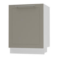 KÜCHENUNTERSCHRANK Kvantum D1D/60 Beige Matt / Weiß Matt 60 / 50 / 82cm - Beige/Weiß, Holz/Holzwerkstoff (60/82/50cm) - Feldmann-Wohnen