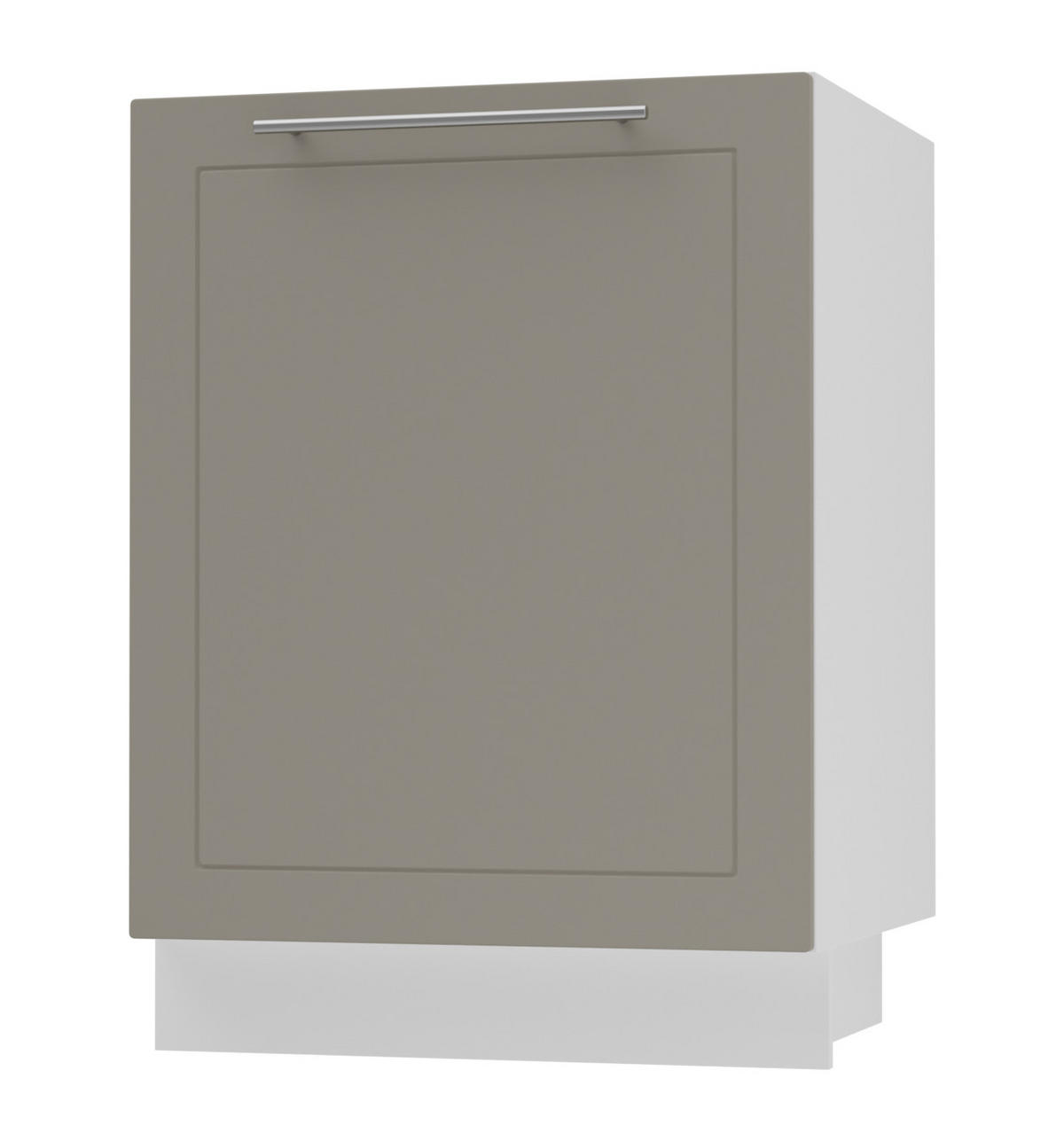 KÜCHENUNTERSCHRANK Kvantum D1D/60 Beige Matt / Weiß Matt 60 / 50 / 82cm - Beige/Weiß, Holz/Holzwerkstoff (60/82/50cm) - Feldmann-Wohnen