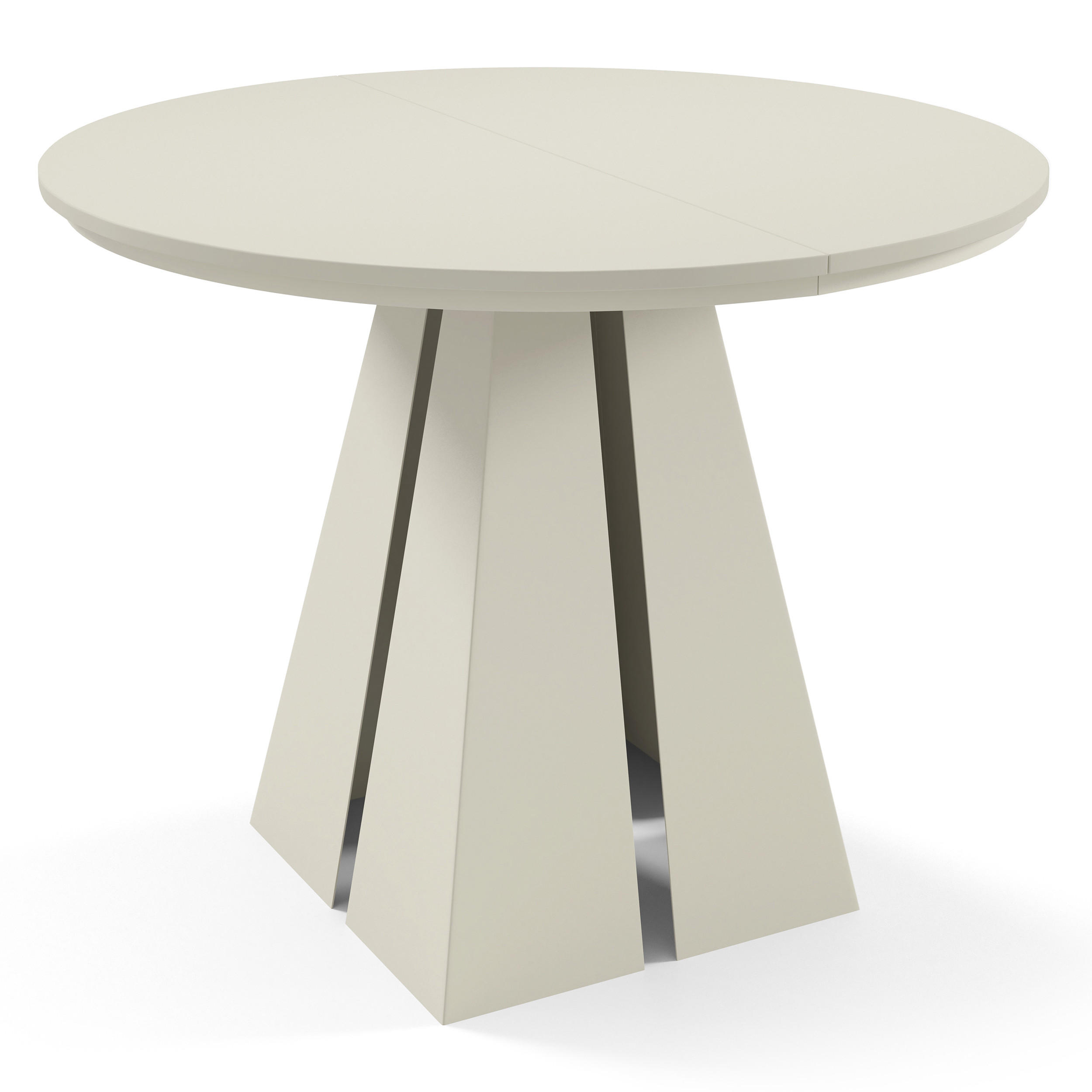 ESSTISCH Fuelo, Runder Tisch mit Ausziehfunktion, 120-200x100 cm, Kaschmir - Kaschmir, Metall (120/120/76cm) - Beautysofa