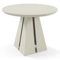 ESSTISCH Fuelo, Runder Tisch mit Ausziehfunktion, 100-180x100 cm, Kaschmir - Kaschmir, Metall (100/100/76cm) - Beautysofa