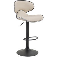 BARHOCKER Lederlook creme - Creme/Schwarz, Textil/Metall (46/88/49cm) - CLP