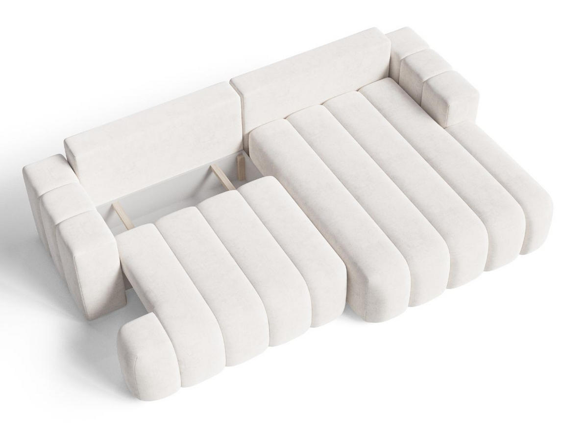 ECKSOFA Caleo Creme Rechts - Creme, Holz/Textil (270/170cm) - Graingold