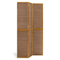 PARAVENT 3-tlg. 132/175 cm Braun Bambuslamellen - Braun, Holz (132/175/2cm) - Homestyle4u