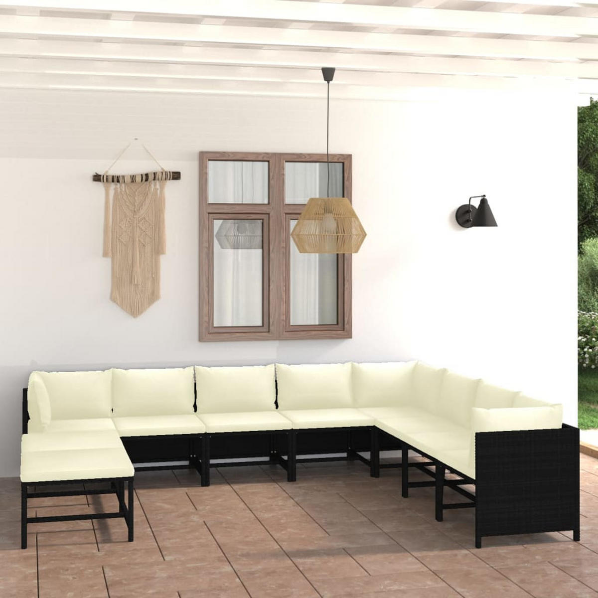 GARTENSET Rekow 11-teilig - Schwarz, Metall - Nettlife