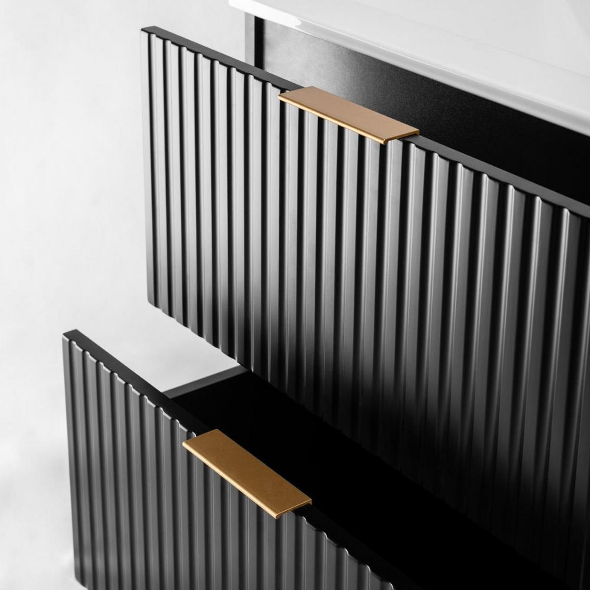 WASCHBECKUNTERSCHRANK Schwarz matt 120/57/46 cm - Schwarz, Holzwerkstoff (120/57/46cm) - Rodan