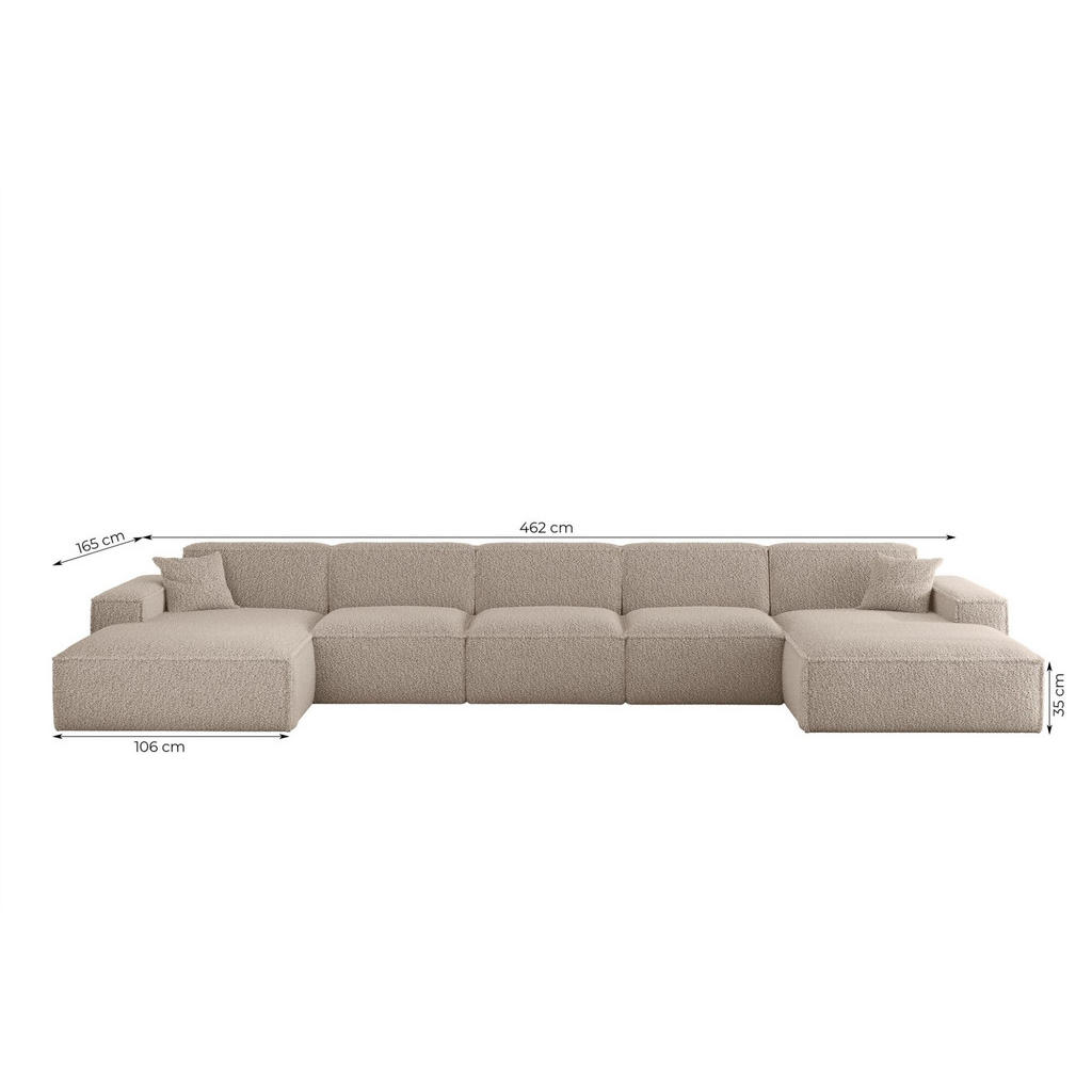 Thumbnail - Fun Möbel Wohnlandschaft, Rotbraun, Textil, 462x73x165 cm, Wohnzimmer, Sofas & Couches, Wohnlandschaften, Wohnlandschaft...