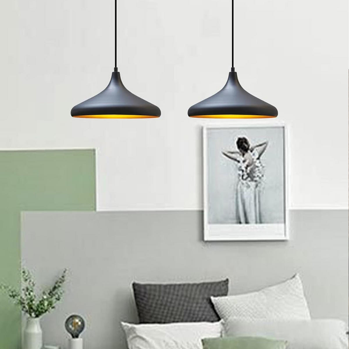PENDELLEUCHTE Champion 35/20 - Schwarz, Metall (20/35/20cm) - Bamyum