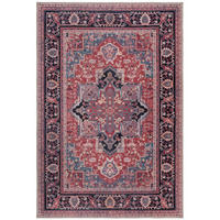 TEPPICH maschinenwaschbar Vintage-Design, recycelt HALD, Rot 160x230 cm - Rot, Textil (160/230cm) - KADIMA DESIGN