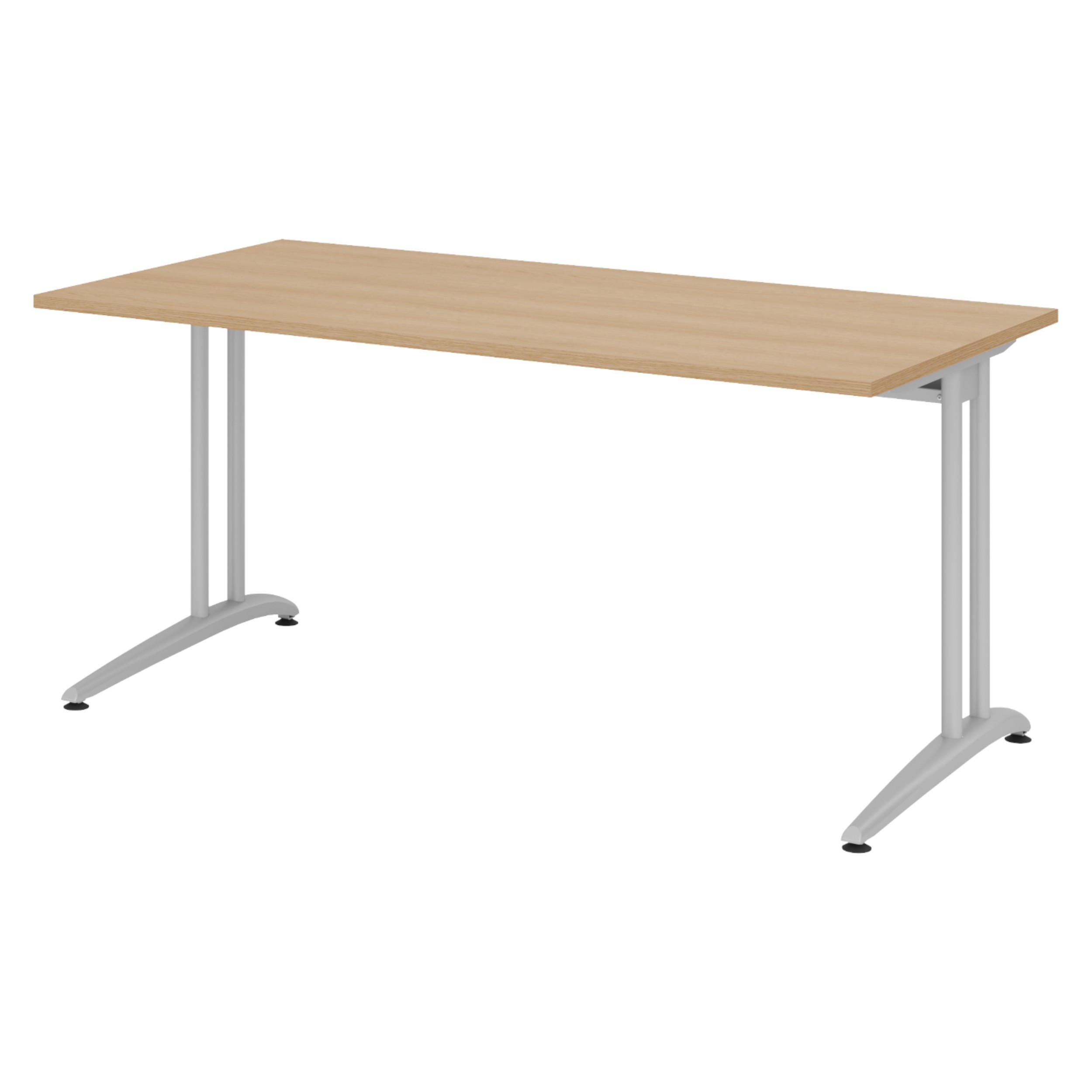 SCHREIBTISCH Serie-B 80/160/72 cm in Eichefarben - Eichefarben, Holzwerkstoff (80/160/72cm) - bümö