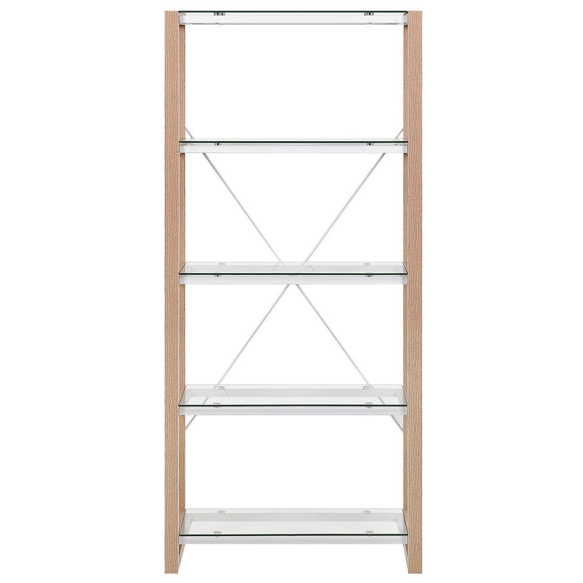 BÜCHERREGAL 4 Fächer Jenks - Weiß, Holzwerkstoff (68/152/30cm) - Beliani