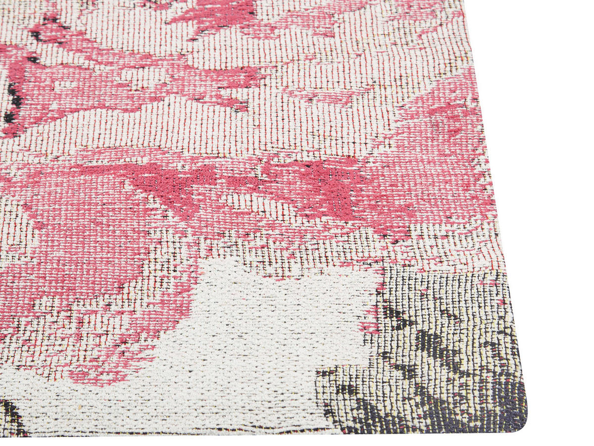 KURZFLOR-TEPPICH Ejaz 300/200 cm - Pink, Textil (200/300cm) - Beliani