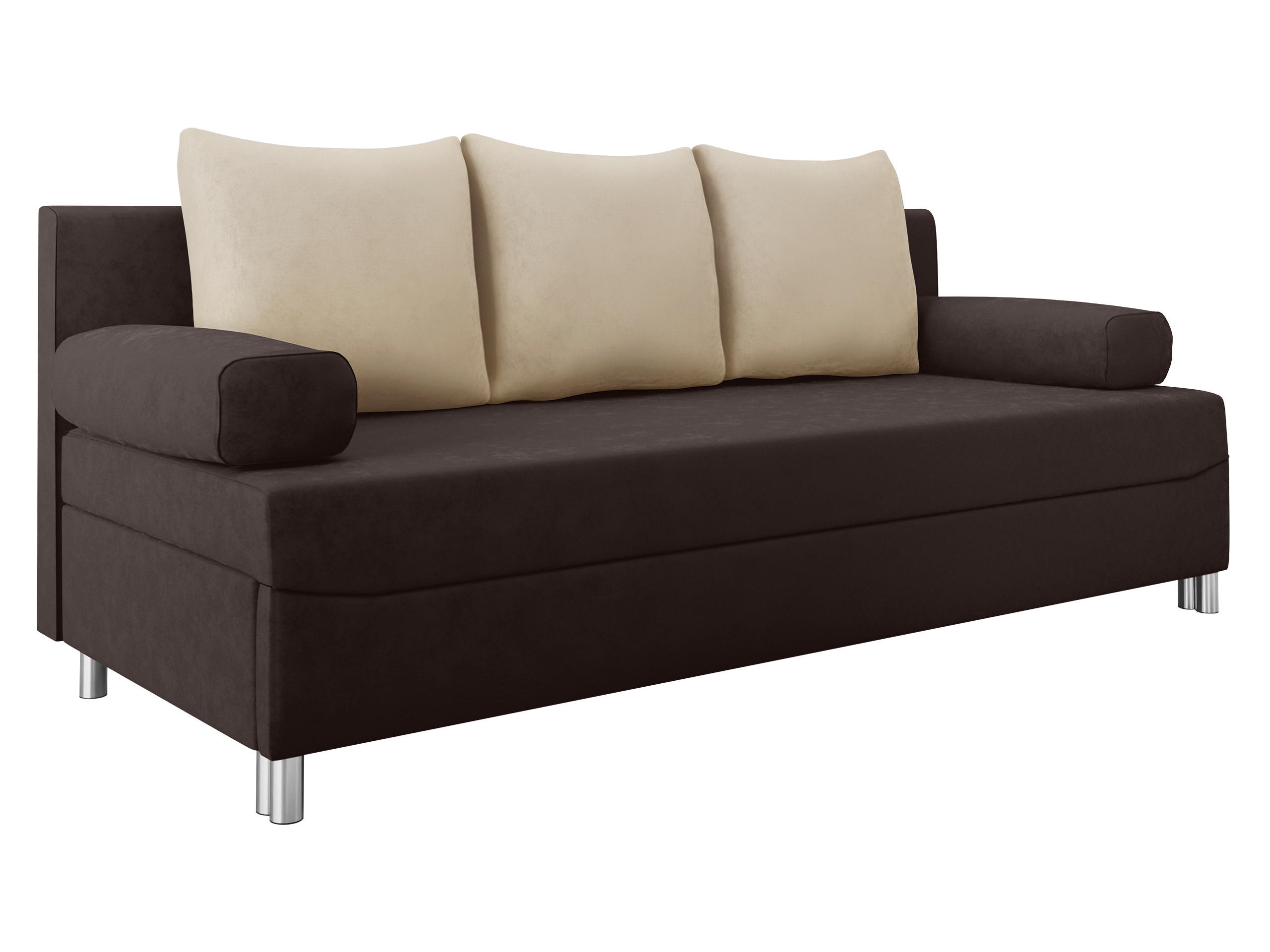 SCHLAFSOFA Dover - Chromfarben/Braun, Holz/Kunststoff (192/86/80cm) - MIRJAN24